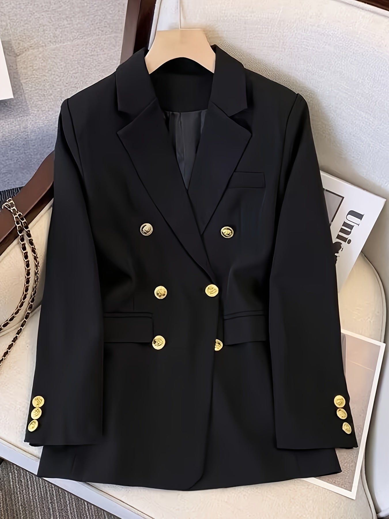 Women's Double-Breasted Blazer for All-Season Events