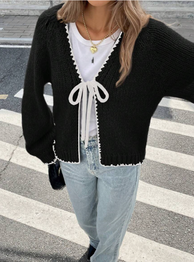 Chic Cropped Knit Cardigan for Everyday Wear
