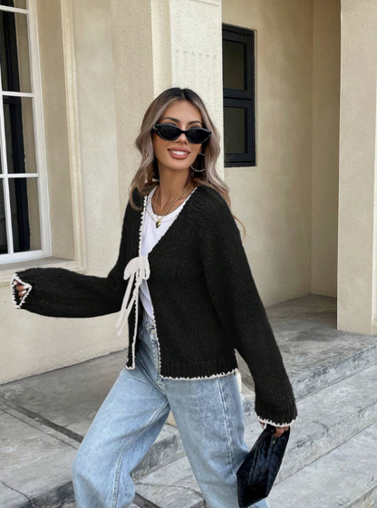 Chic Cropped Knit Cardigan for Everyday Wear