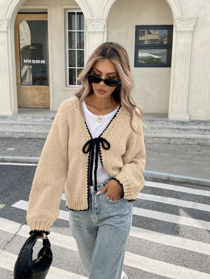 Chic Cropped Knit Cardigan for Everyday Wear