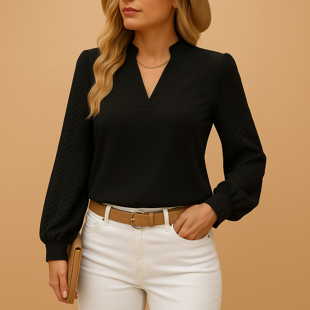 Women's Flowy V-Neck Top for Chic Everyday Wear