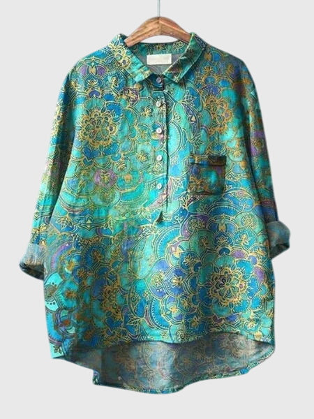 Valeria™ - Floral Print Chiffon Blouse for Everyday Wear