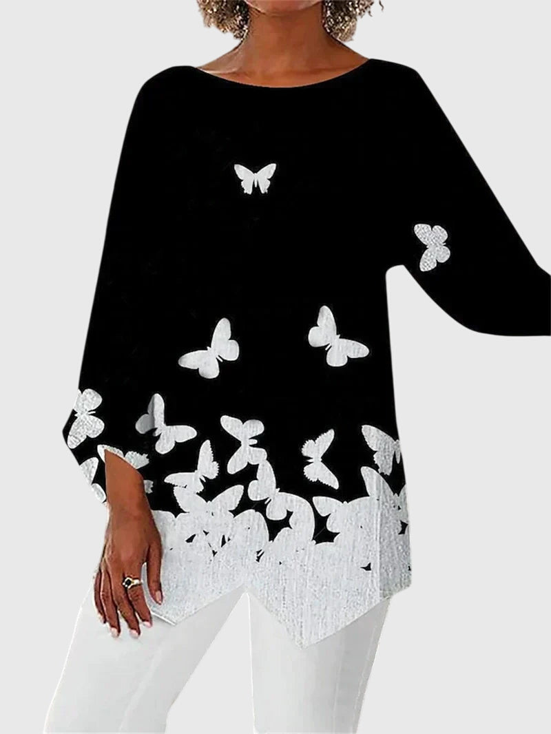 Alayah™ | Chic Crew Neck Blouse for Everyday Wear