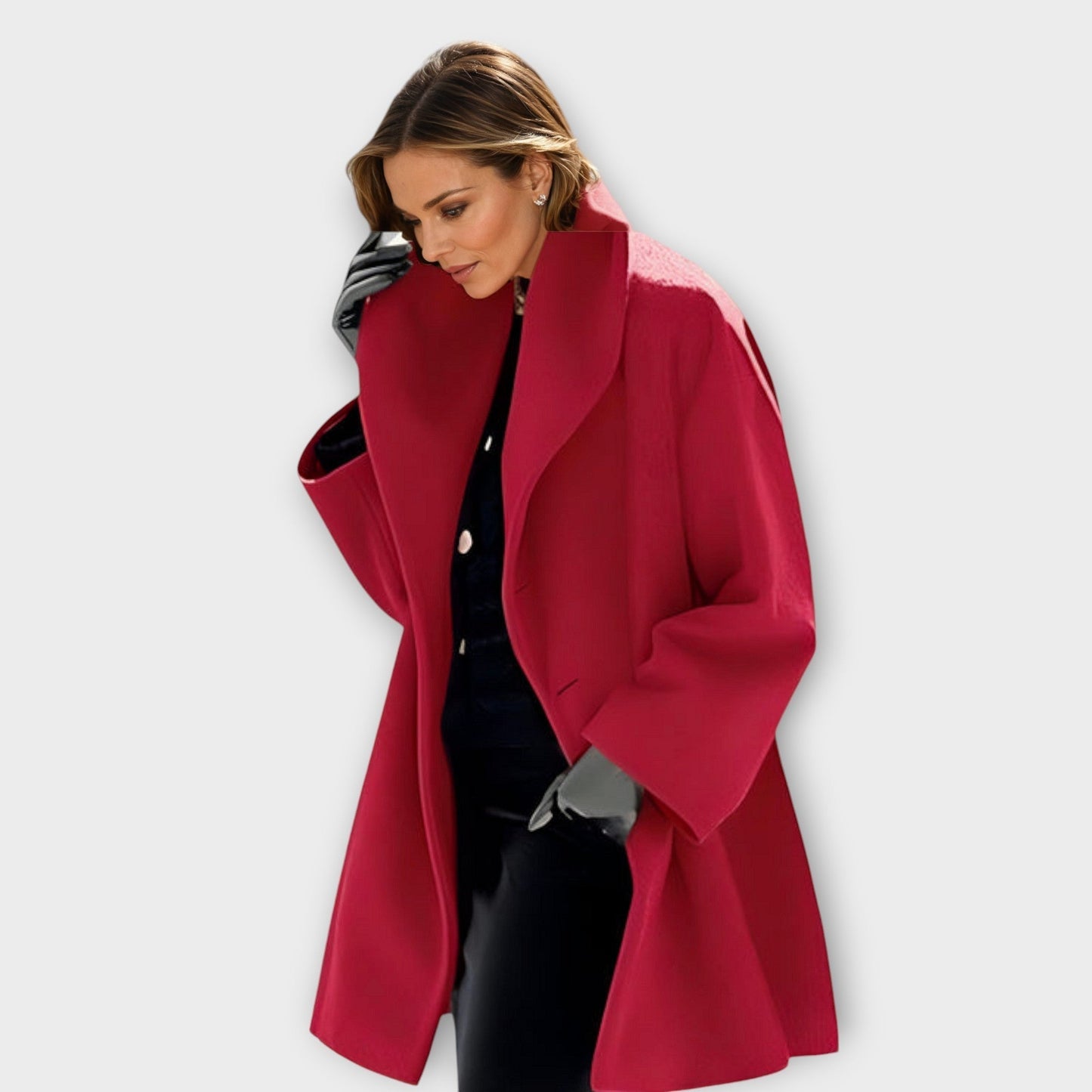 Maria | Cozy Oversized Winter Coat with Wide Collar for Women