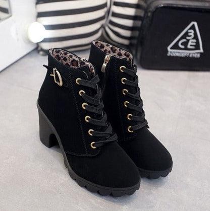 Hazel - Stylish Lace-Up Ankle Boots for Any Occasion
