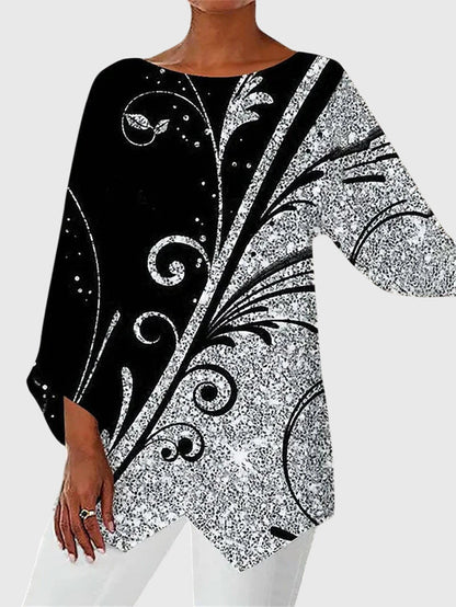 Alayah™ | Chic Crew Neck Blouse for Everyday Wear