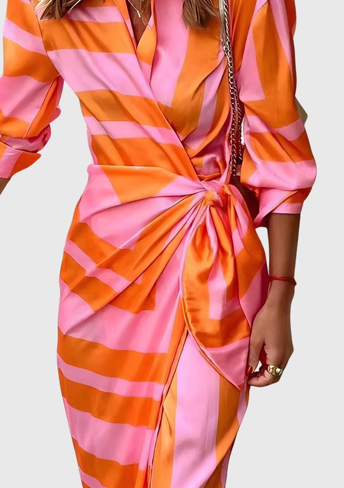 Everly™ | Chic Printed Wrap Dress for Any Occasion