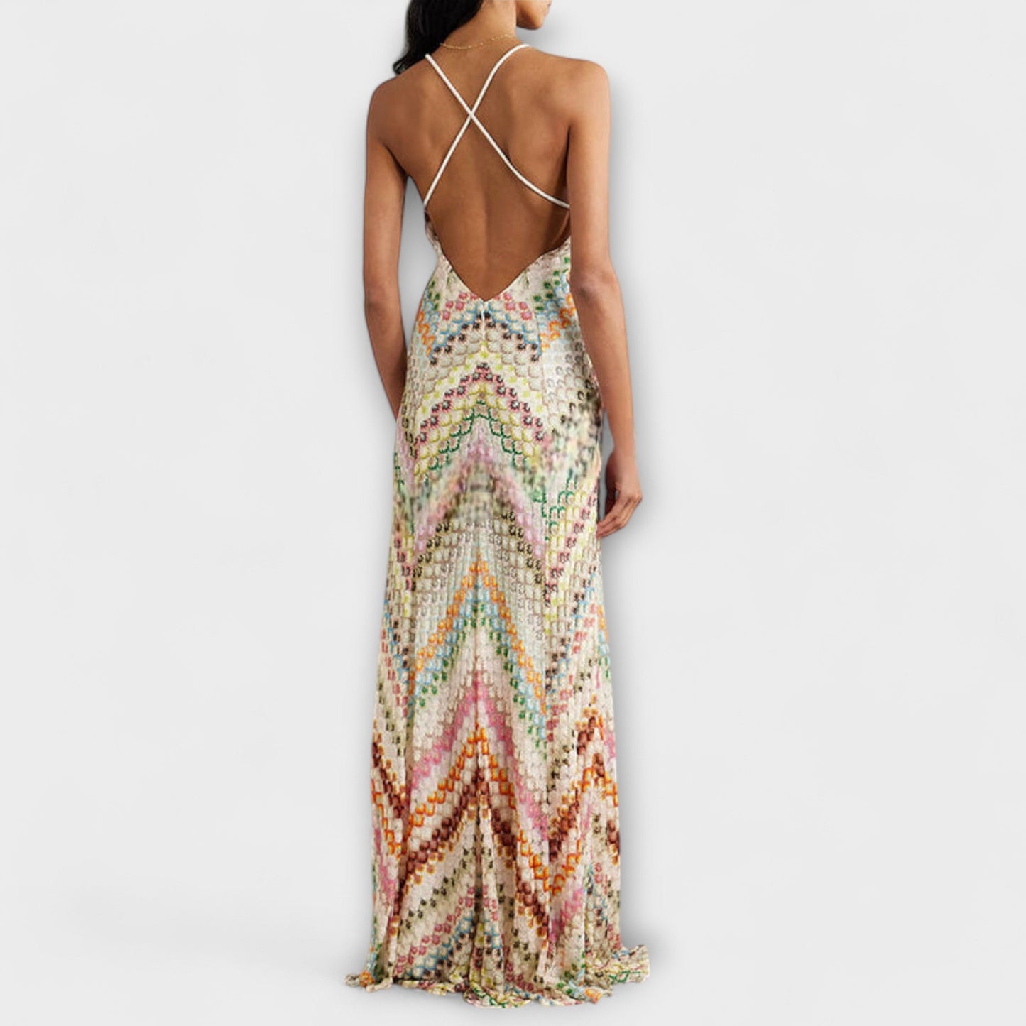 Remi - Missoni Vibrant Herringbone Maxi Dress for Any Occasion