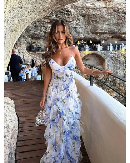 Enchanted Floral Wedding Guest Dress