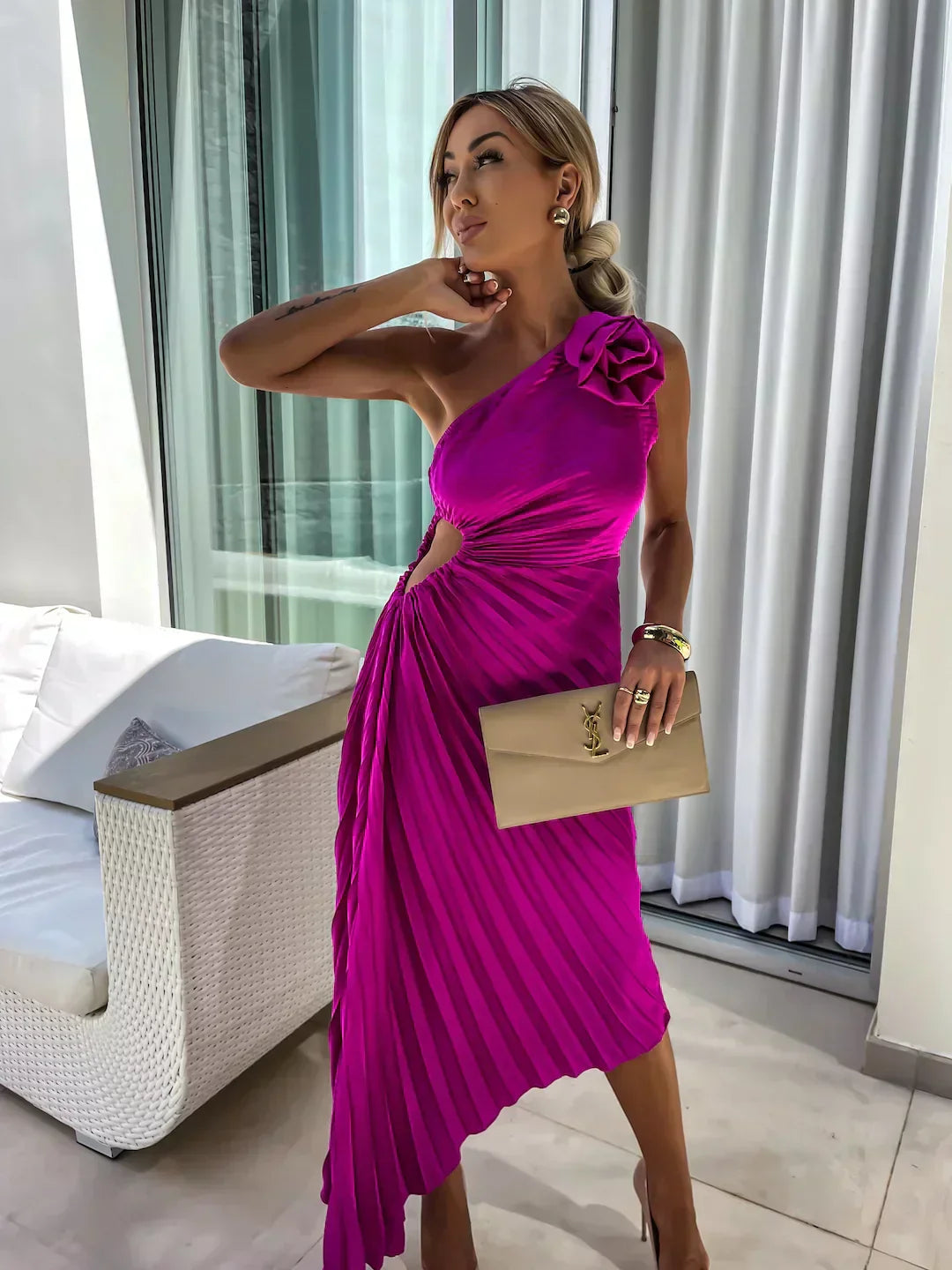 Wedding Guest Dress with Floral Design