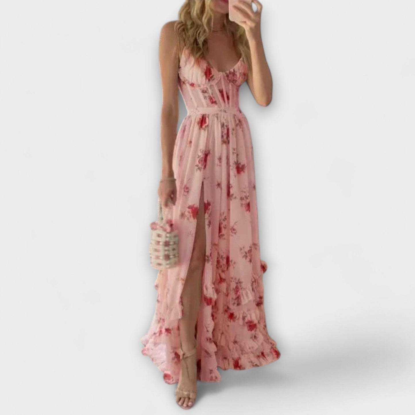 Floral Patterned Prom Dress for Special Occasions