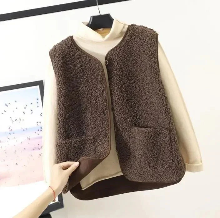Chic Plush Vest for Women - Ideal for Layering