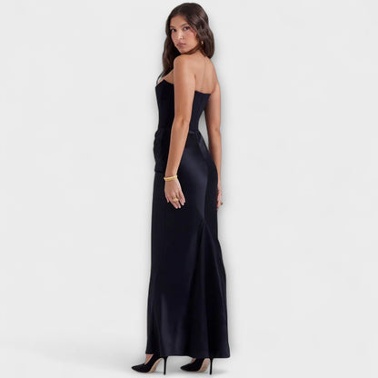 Chic Satin Maxi Dress for Evening Wear